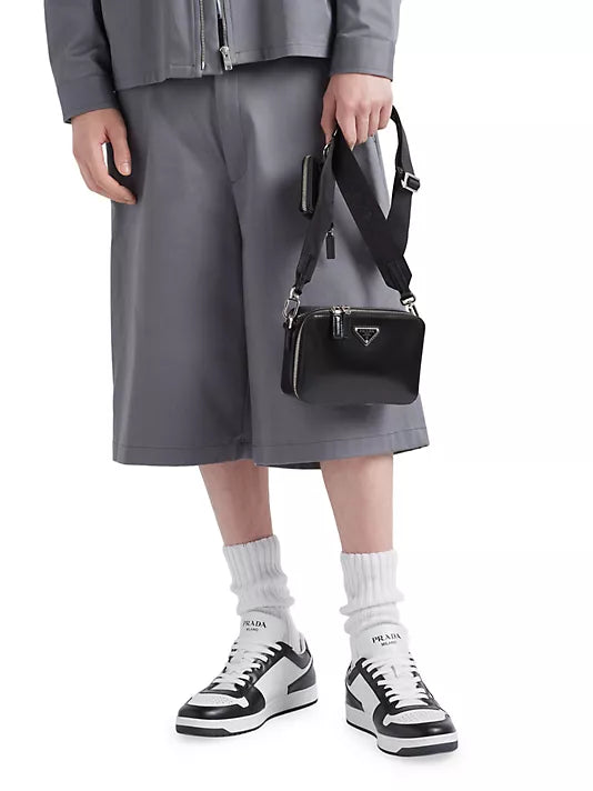 Prada  Downtown Leather Sneakers