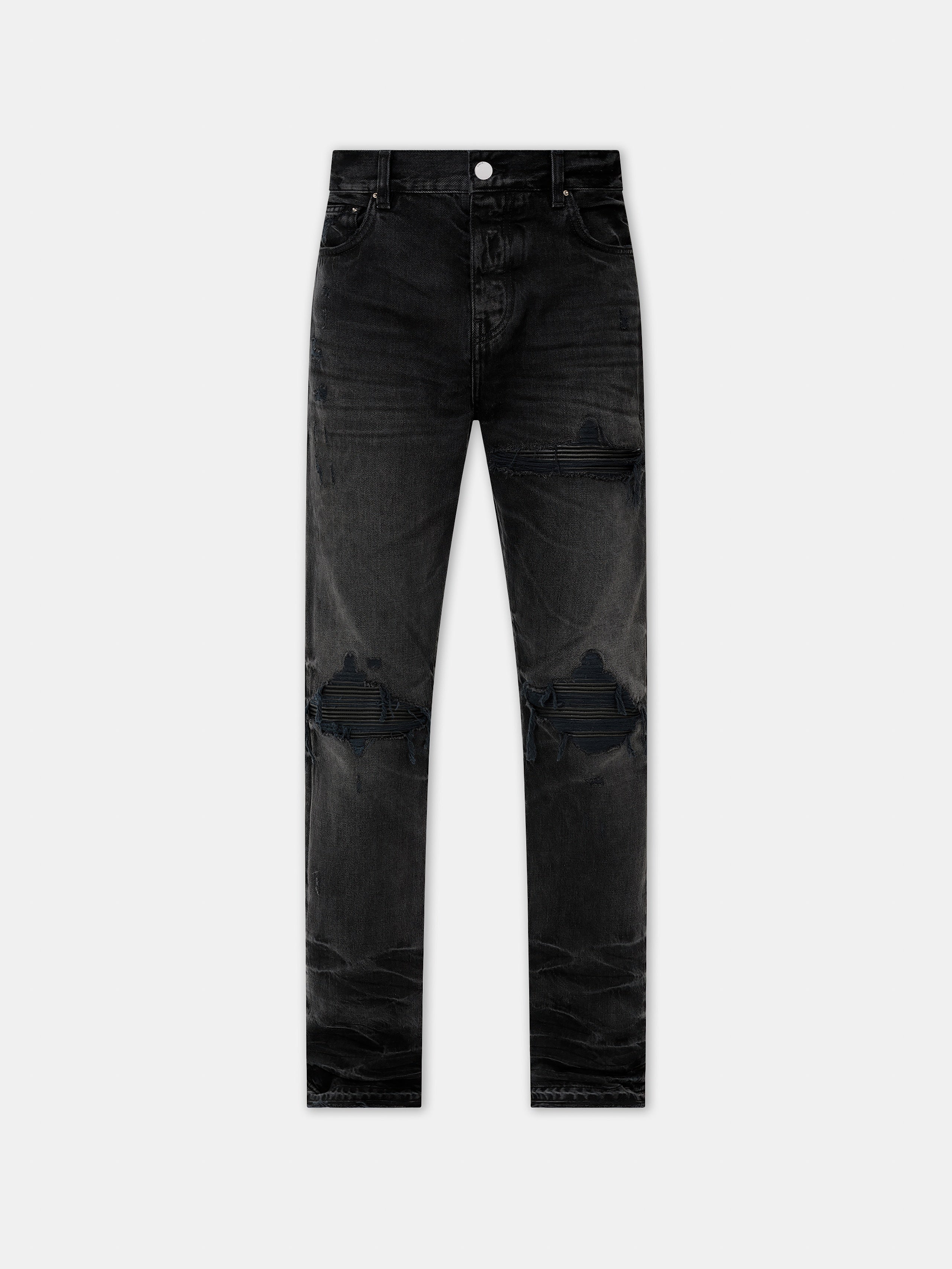 LEATHER STRAIGHT MX1 JEAN - Vintage Black