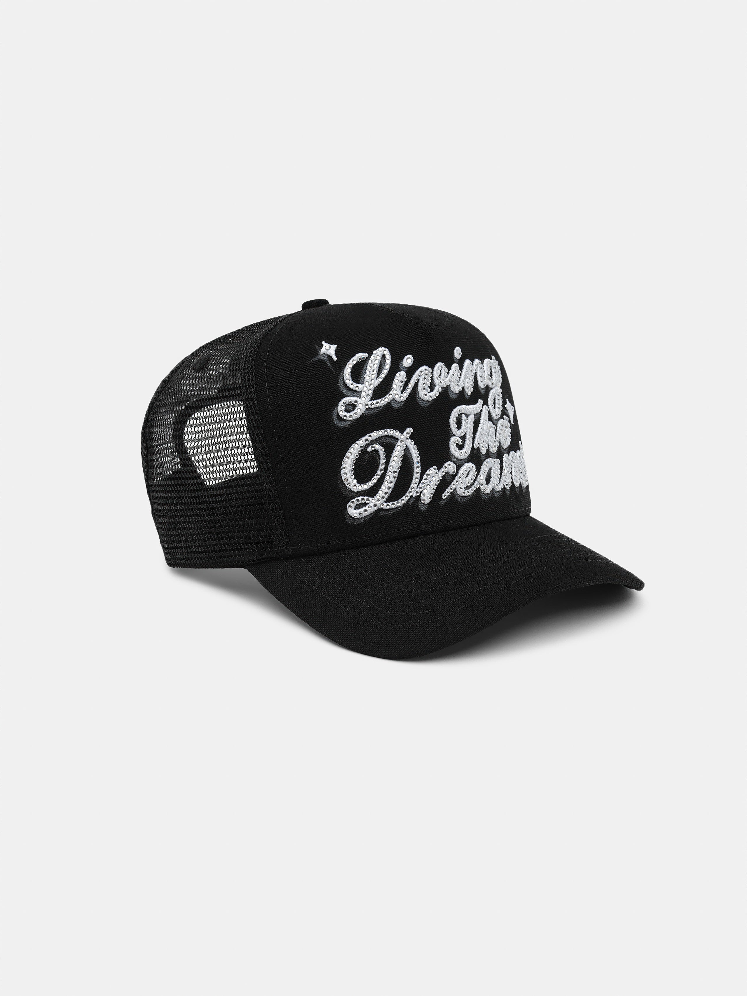 CRYSTAL DREAM TRUCKER HAT - Black