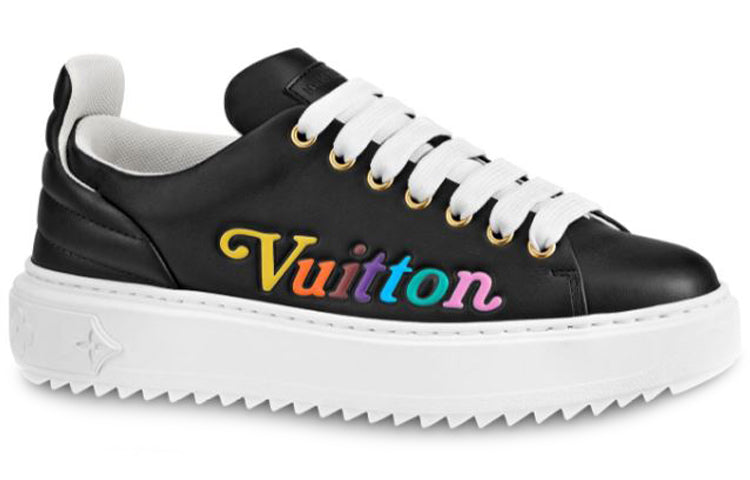 (WMNS) LOUIS VUITTON LV Time Out Vuitton Calfskin Sports Shoes Black 1A5C55 #