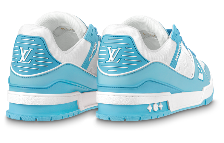 LOUIS VUITTON LV Trainers 'White Monogram Blue' 1ABOFI #