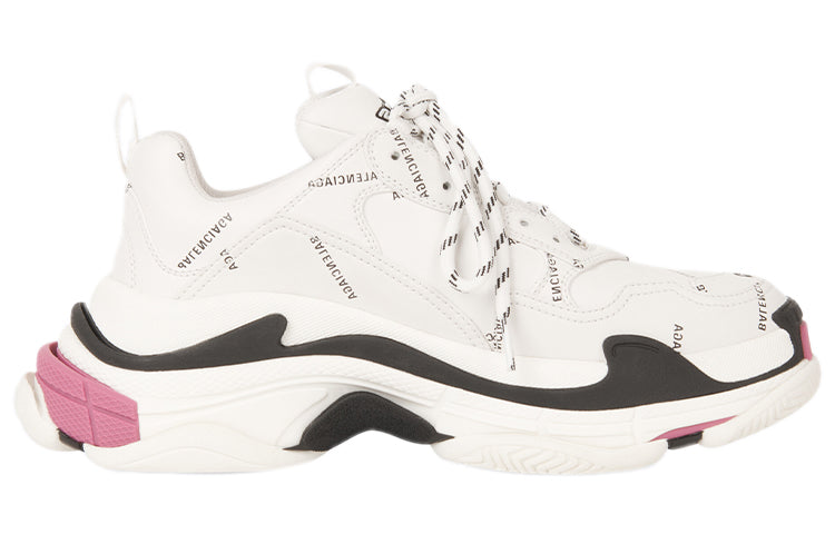 (WMNS) Balenciaga Triple S Sneaker 'Allover Logo White Pink' 524039W2FA49155 #