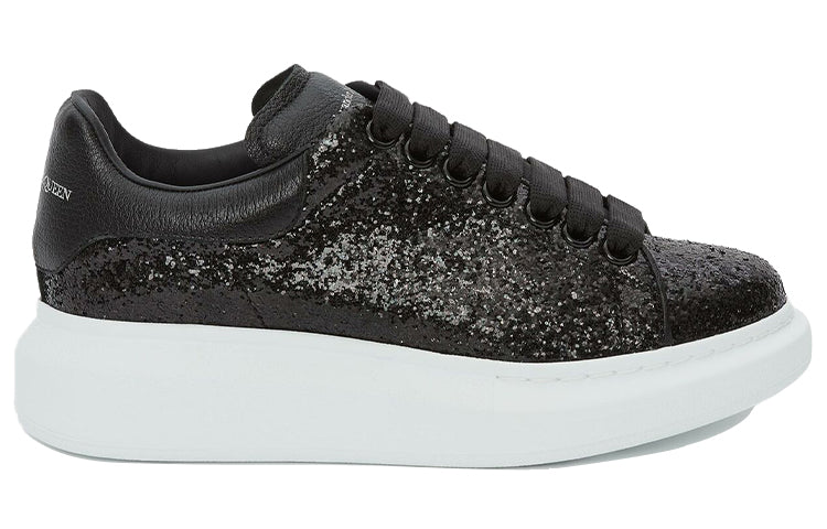(WMNS) Alexander McQueen Oversized Sneaker Glitter 'Black' 553771W4EY41000 #