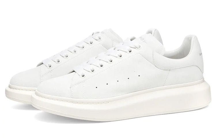 Alexander McQueen Nubuck Wedge Sole Sneaker 'Ivory' 553761WHV679521 #