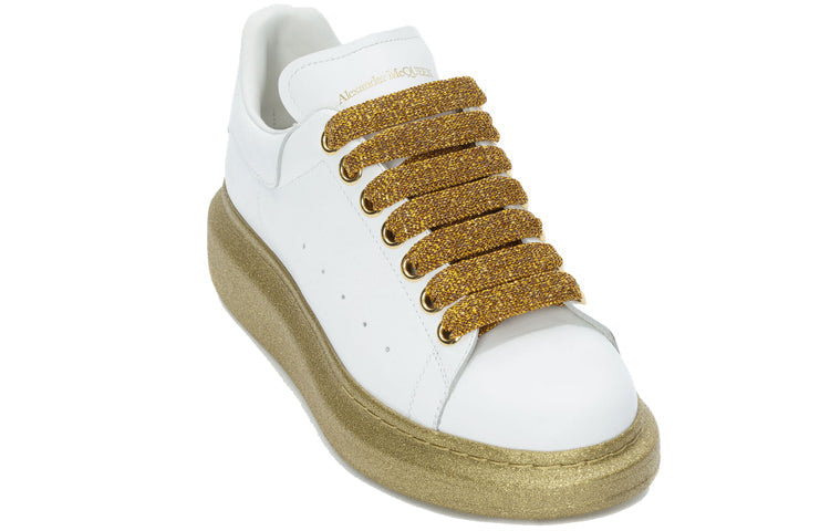 (WMNS) Alexander McQueen Oversized Sneaker 'White Gold' 553770WHWKV9075 #