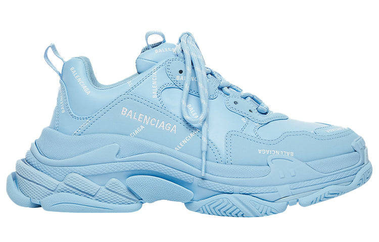 (WMNS) Balenciaga Triple S Sneaker 'Allover Logo - Light Blue' 524039W2FA14090 #