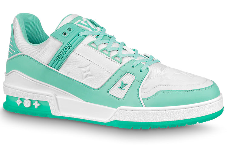 LOUIS VUITTON Trainer Sneakers 'Teal White' 1A8KBQ #.