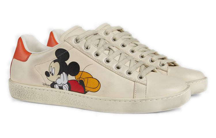 (WMNS) Disney x Gucci Ace Low 'Mickey Mouse - Ivory' 602129-AYO70-9591 #.