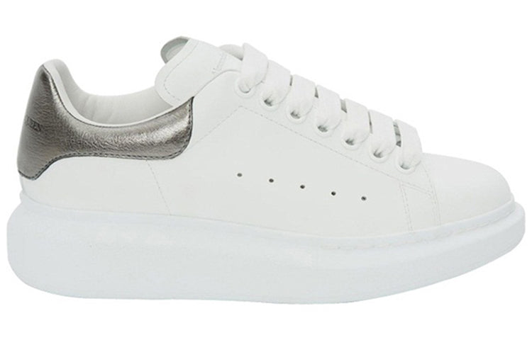 (WMNS) Alexander McQueen Oversized Sneaker 'Bleach White Silver' 553770WHFBU9042 #