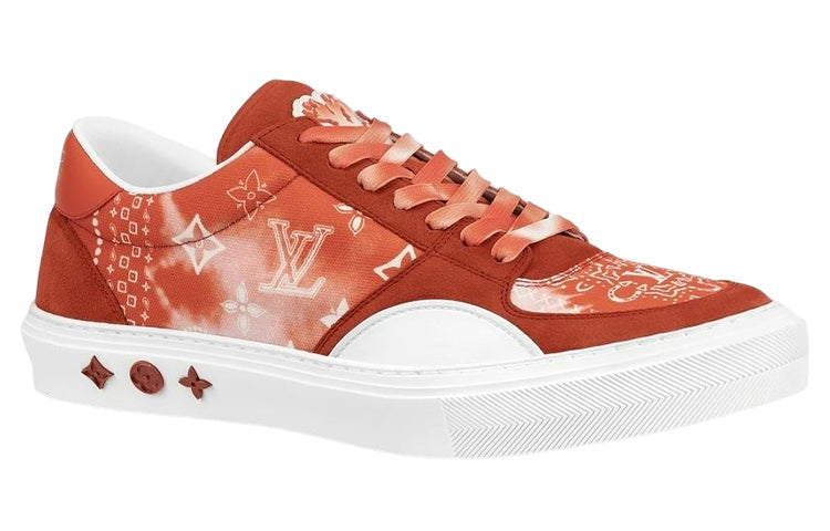LOUIS VUITTON Ollie Sneakers 'Orange Tie Dye Style Monogram' 1AA7MZ #