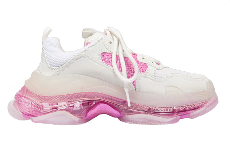 (WMNS) Balenciaga Triple S Clear Sole Trainer 'White Pink' 544351W09ON9025 #