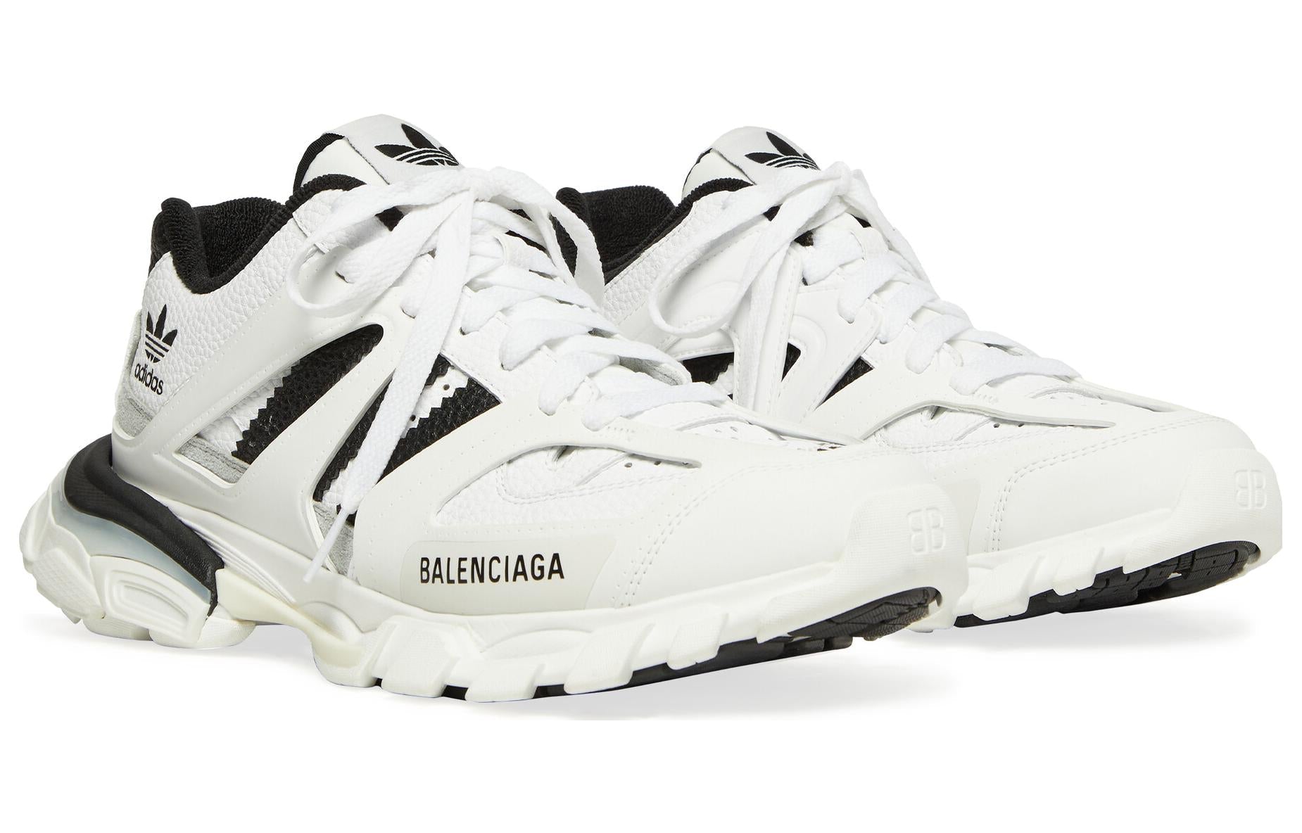 adidas Originals x Balenciaga Track Forum Low Shoes 'White Black' 741107W3CZ19010 #
