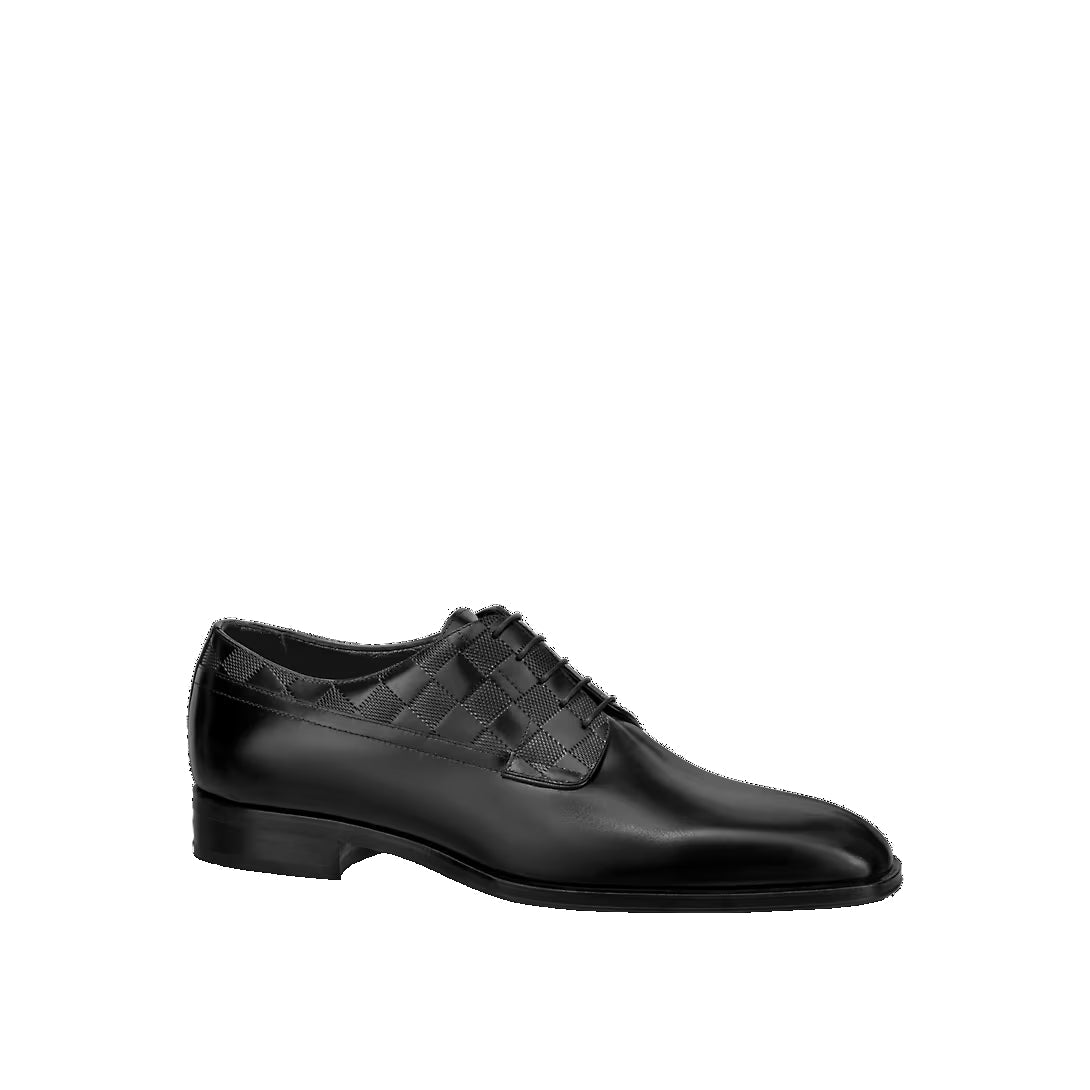 LOUIS VUITTON Haussmann Derby Shoes 'Black' 1A2BHI #