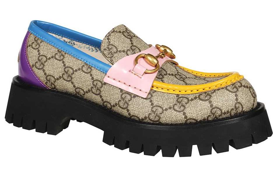 (WMNS) Gucci GG Lug Sole Horsebit loafer 'Multicolor' 727170-FABBW-9785 #.