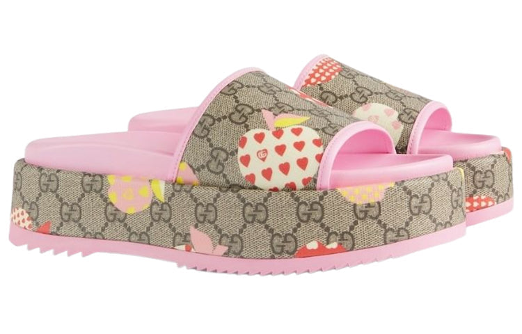 (WMNS) Gucci Rubber GG Slide 'Les Pommes' 664214-22K20-8961 #
