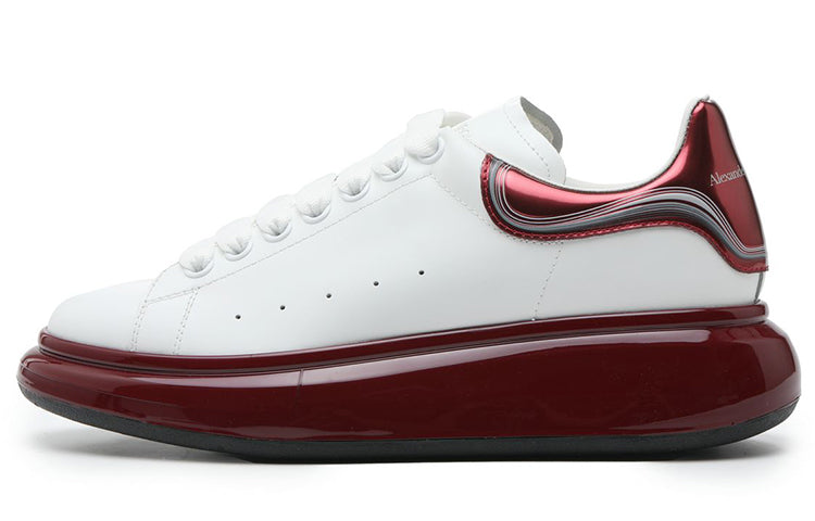 Alexander McQueen Oversized Sneaker 'White Burgundy Metallic' 750341WIDJT8835 #