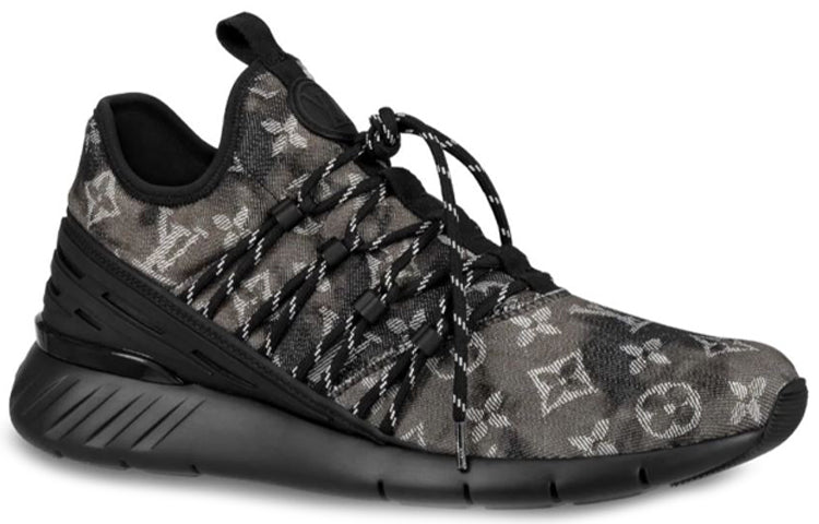 LOUIS VUITTON Fastlane Sneakers 'Black Monogram Denim' 1A5B8O #