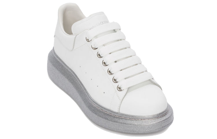(WMNS) Alexander McQueen Oversized Sneaker 'White Silver' 553770WHWKV9071 #