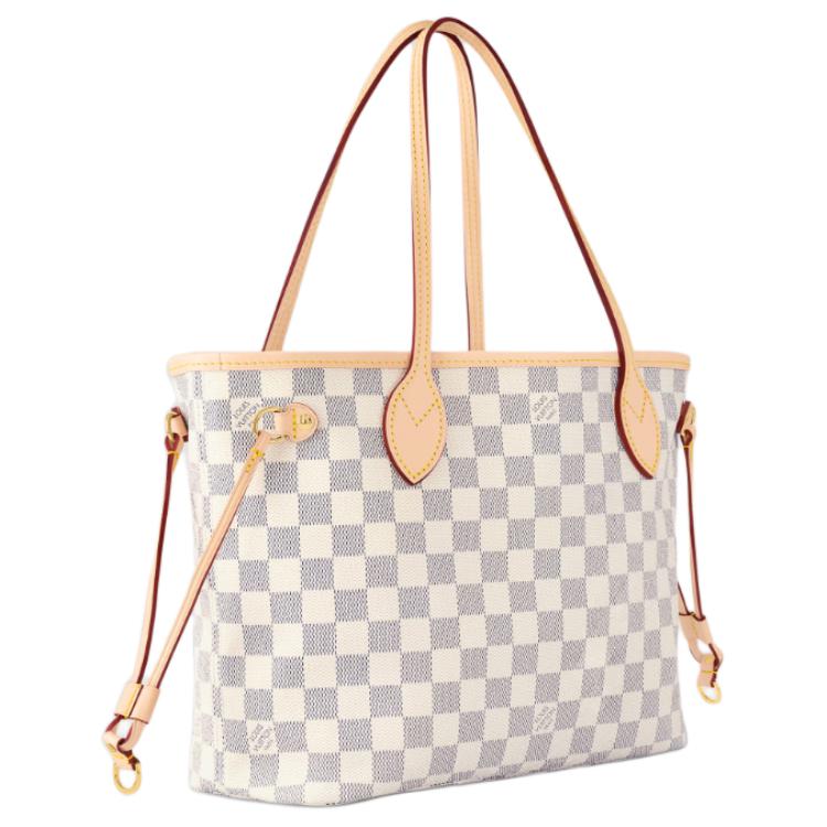 (WMNS) LOUIS VUITTON Neverfull PM Damier Azur Canvas Handbag 'Grey Gold' N40605 #