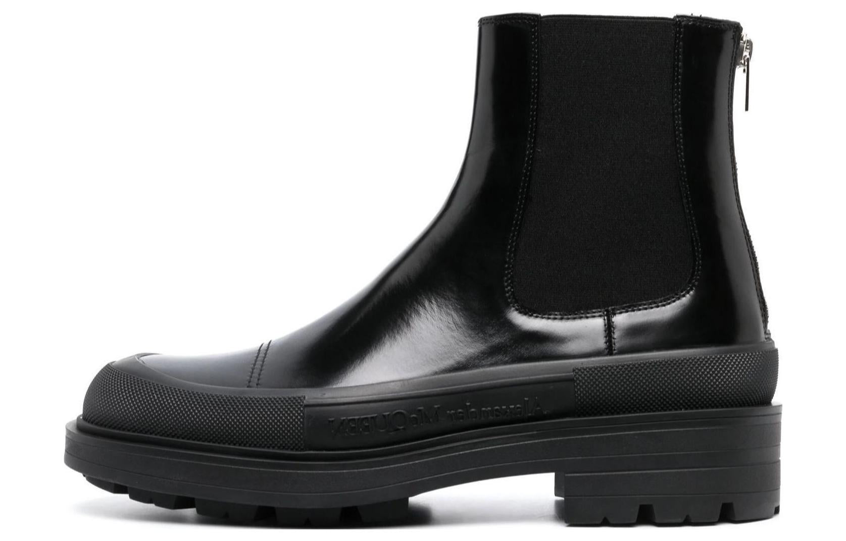 Alexander McQueen Chelsea Ankle Boots 'Black' 736508WHV7J1000 #