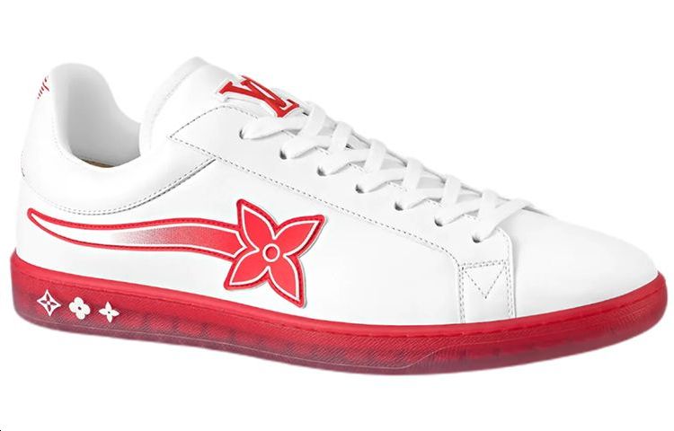 LOUIS VUITTON Luxembourg Samothrace Trainers 'White Red' 1A9FYM #