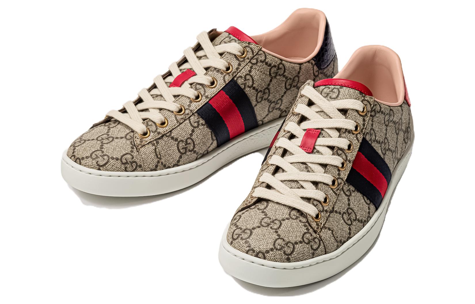 (WMNS) Gucci Ace GG Supreme 'Beige' 499410-96G50-9768 #.