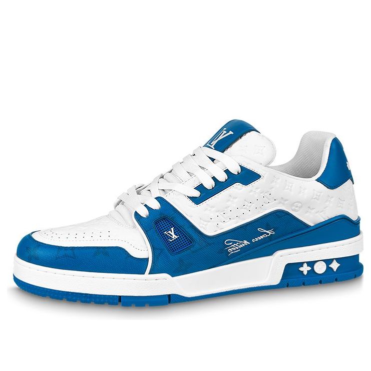 LOUIS VUITTON LV Trainers 'White Blue' 1ABOH4 #