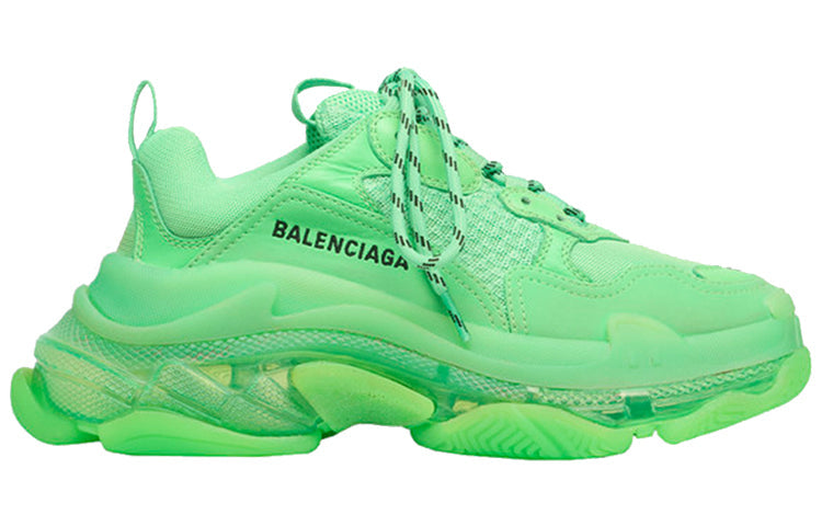 (WMNS) Balenciaga Triple S Clear Sole Trainer 'Neon Green' 544351W2CF13801 #