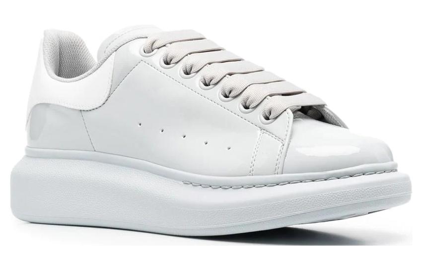 (WMNS) Alexander McQueen Oversized Low-Top Sneakers 'Grey White' 697102W4T911806 #