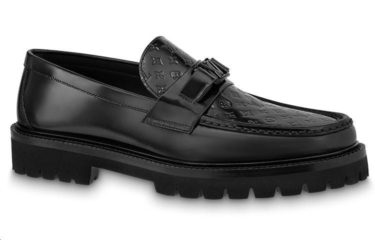 LOUIS VUITTON Major Loafer Shoes 'Black' 1ABFFP #