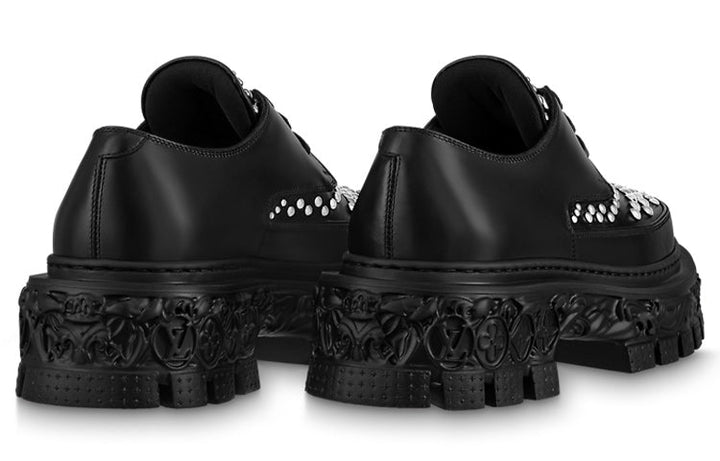 LOUIS VUITTON Derby LV Baroque Shoes 'Black' 1ABLO4 #