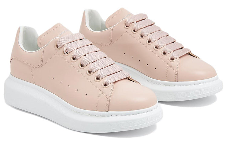 (WMNS) Alexander McQueen Oversized Larry Leather Sneakers 'Pink White' 718139WHGP56856 #