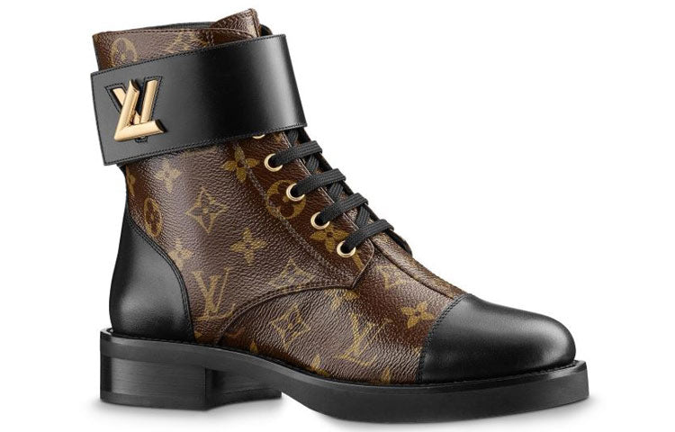 (WMNS) LOUIS VUITTON LV Wonderland Monogram Canvas Martin boots Brown 1A2Q3I #