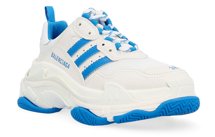 (WMNS) Balenciaga Triple S x Adidas 'White Blue' 712764W2ZB39040 #