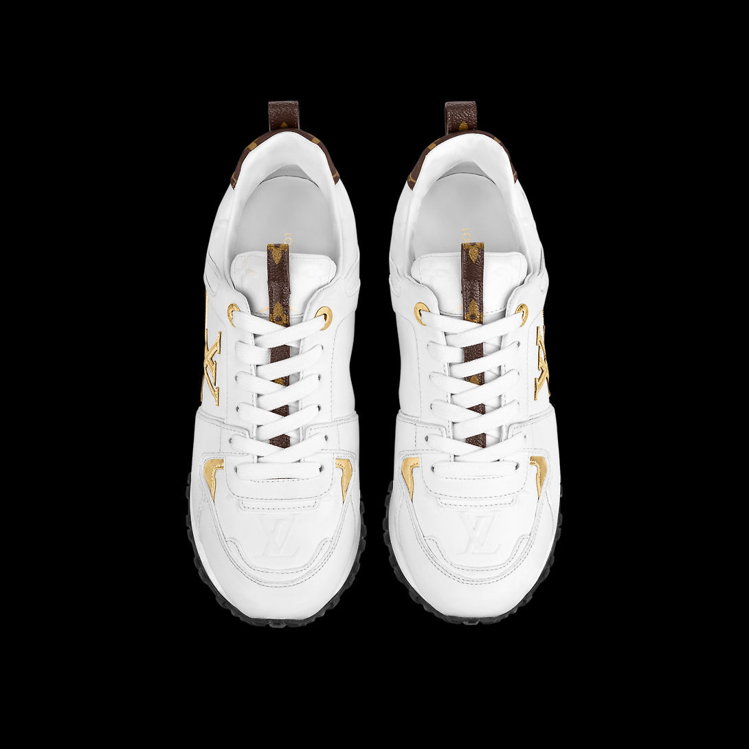 (WMNS) LOUIS VUITTON LV Run Away Sneakers 'White with Gold Logo' 1AAP3L #
