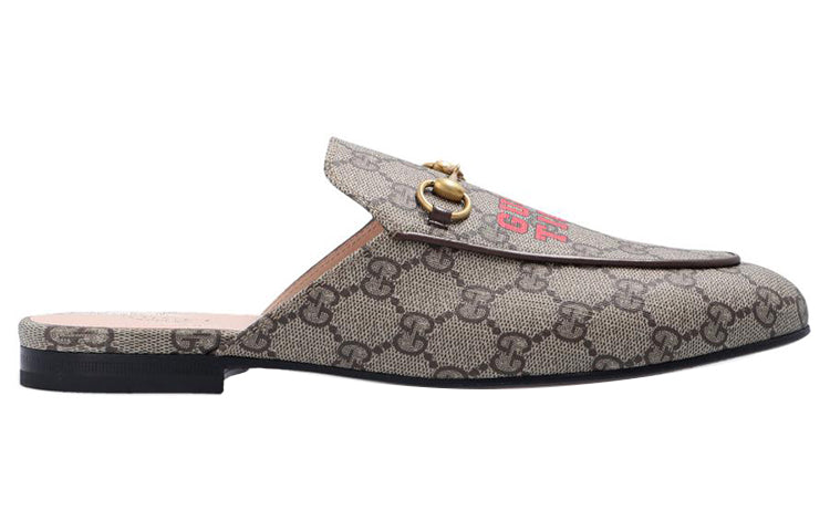 (WMNS) GUCCI Princetown Slipper 'Gucci Tiger - Beige Ebony' 687841-UTG10-9760 #