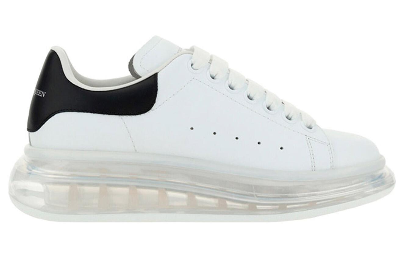 (WMNS) Alexander McQueen Oversized Transparent Sole Sneaker 'White Black' 611698WHX989061  #