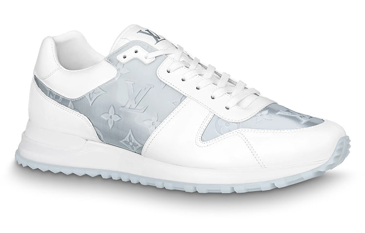 LOUIS VUITTON Run Away Sneakers 'White with Grey Monogram' 1A8KIU #