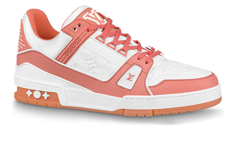 LOUIS VUITTON Trainer Sneakers 'Peach White' 1A8KC8 #.