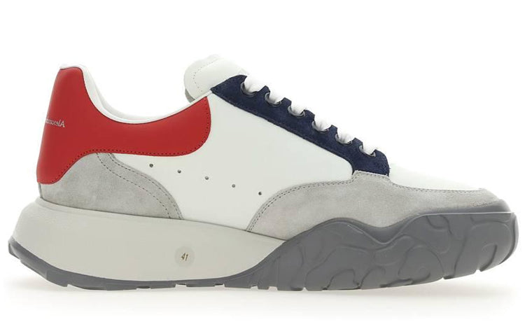 Alexander McQueen Court Trainer 'Grey White Red' 705117WIAAC8990 #