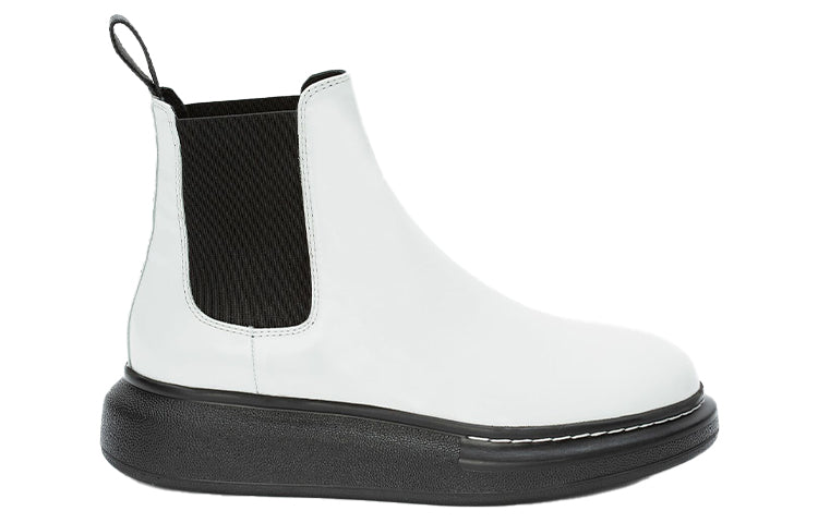 (WMNS) Alexander McQueen Hybrid Chelsea Boot 'Black White' 586398WHX529061 #