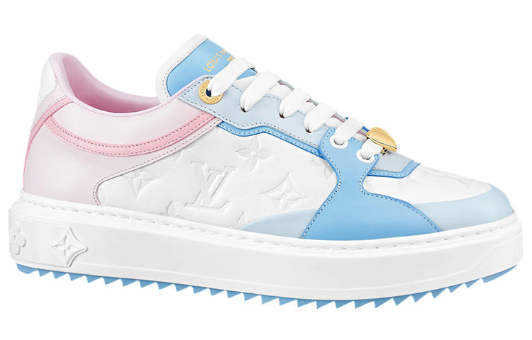 (WMNS) LOUIS VUITTON Time Out Sneakers 'White Monogram with Blue Pink' 1A9QB4 #