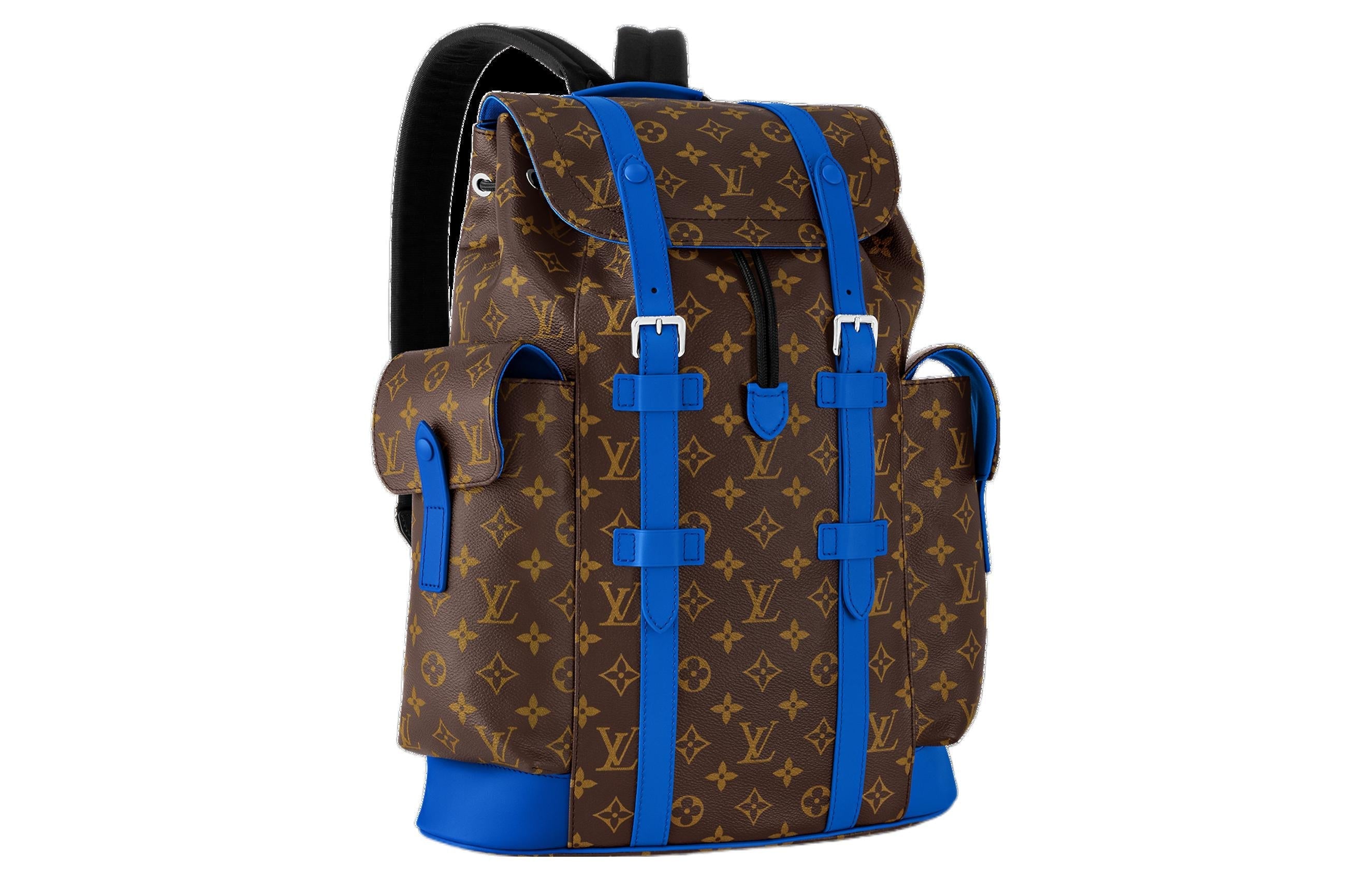 LOUIS VUITTON Christopher MM Monogram Macassar Canvas 'Brown Blue' M46813 #