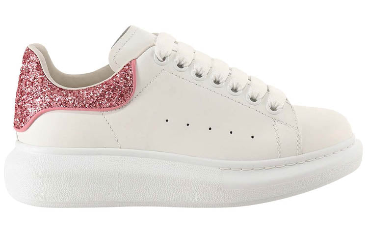 (WMNS) Alexander McQueen Oversized Sneaker 'Beige Pink Glitter' 558945WIA4Y9414 #