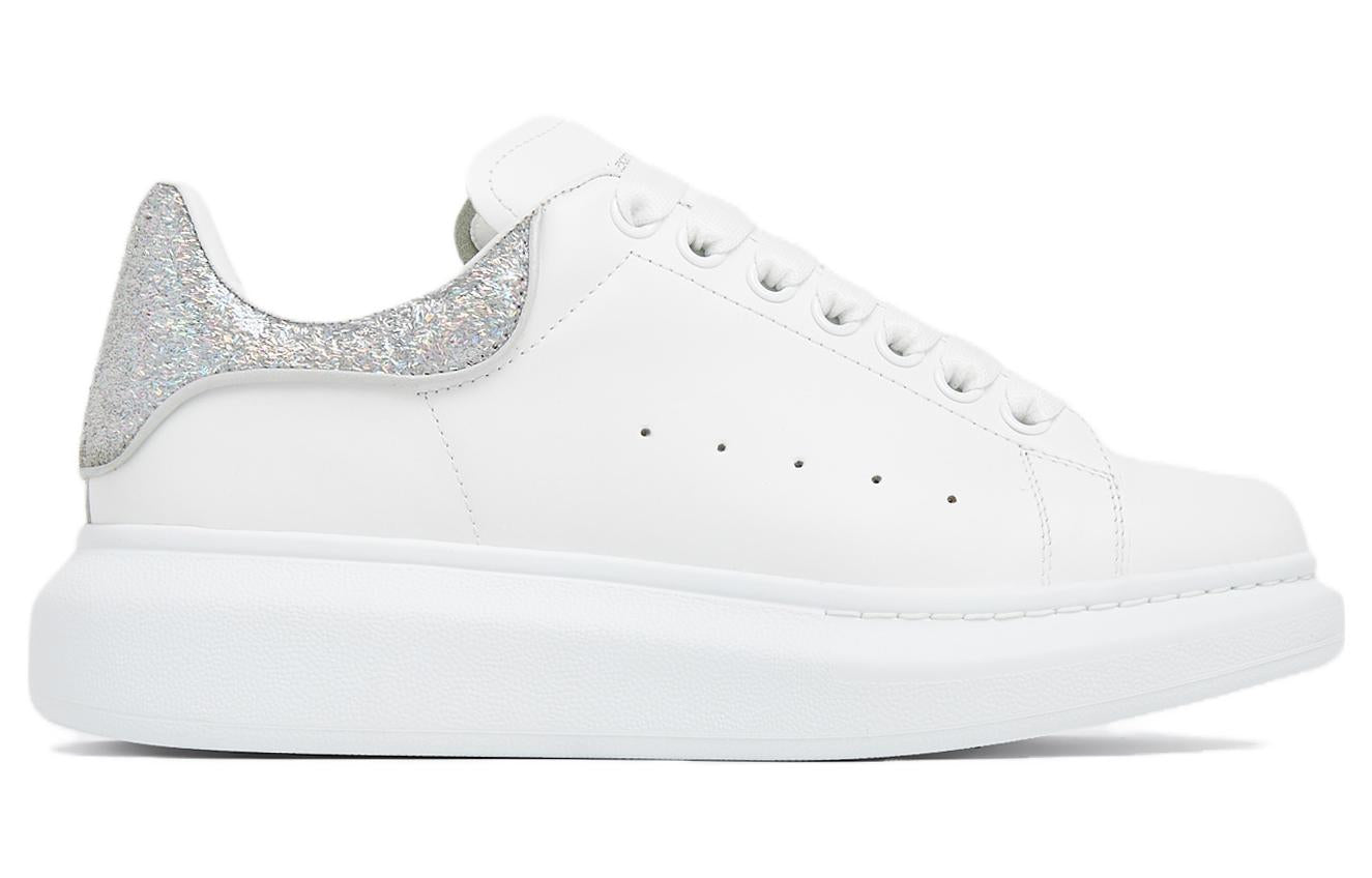 (WMNS) Alexander McQueen Oversized Sneaker 'White Silver Glitter' 718239WIDJ48813 #