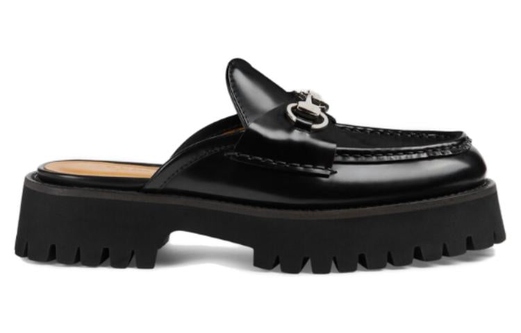 (WMNS) Gucci Mule with Horsebit 'Black Leather' 764207-DS800-1000#
