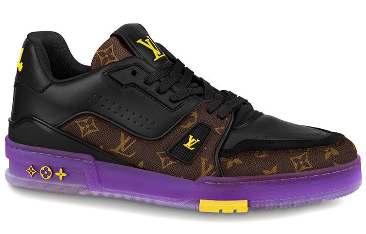 LOUIS VUITTON x Lakers LV Trainers 'Brown Monogram with Black Purple' 1A8WJ6  #.