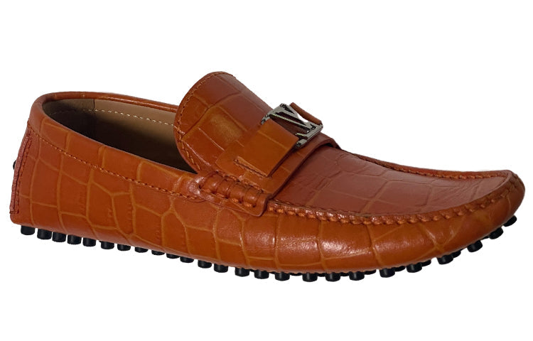 LOUIS VUITTON Hockenheim Moccasin Shoes 'Bright Brown' 1A4U00 #