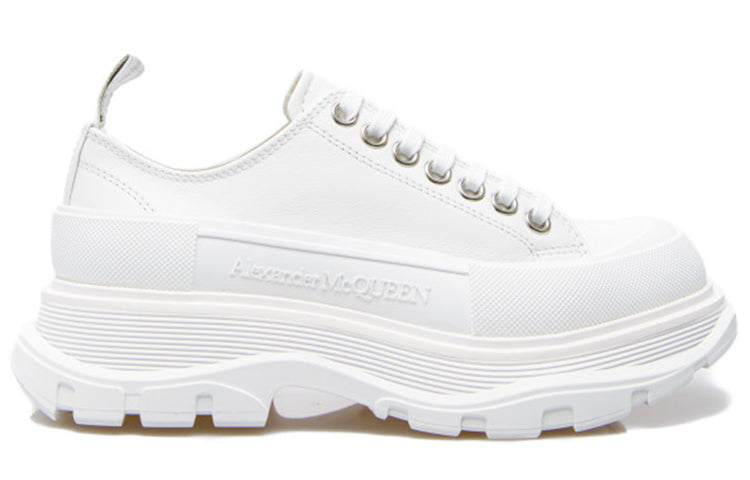 (WMNS) Alexander McQueen Tread Slick Lace Up Low 'White' 633902WHZ629071 #