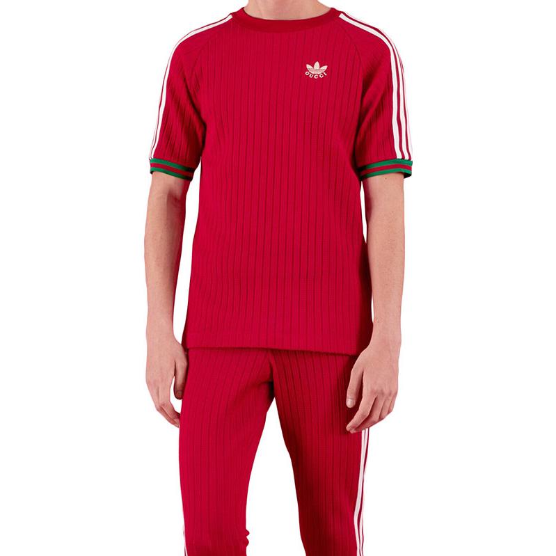 Gucci x adidas Jersey T-Shirt 'Red' 700486-XJEJT-6429 #.